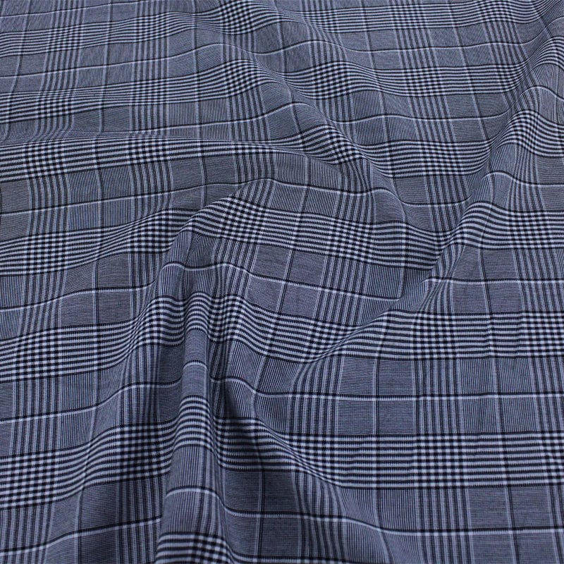 TARTAN CHECKS Dress Fabrics Tartan Check Black/White Fabric 150cm (7221536292953)