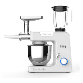 Taurus Food Processor Taurus 1000w Kitchen Machine With Jug Blender And Meat Mincer White 5.2 Litre Cuina Mestre (7107388997721)
