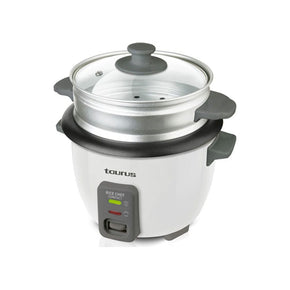 Taurus Food Processor Taurus Rice Chef Compact 300w 600ml Cooker With Glass Lid  White (7234369060953)