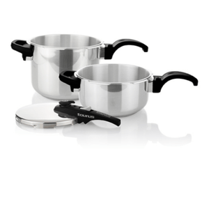 Taurus Pressure Cooker Taurus Pressure Cooker 2 Piece Set Stainless Steel 6 + 4 Litre Ontime Rapid (6941875208281)
