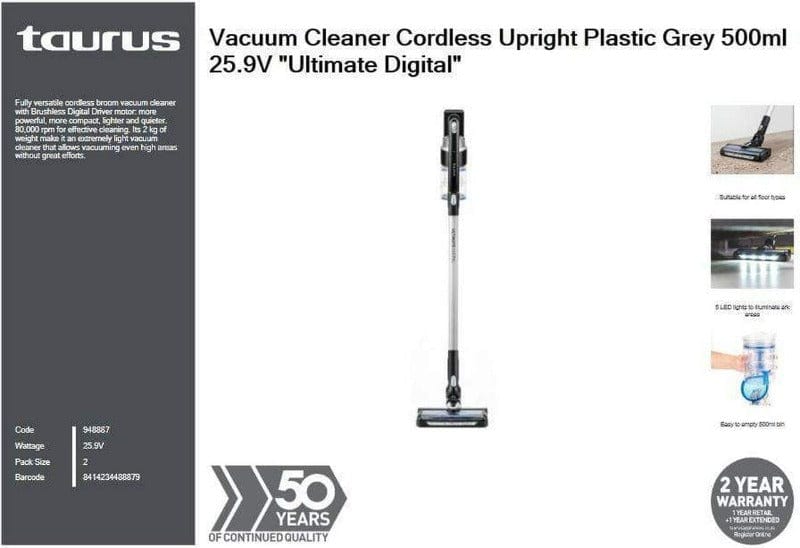 Taurus Vacuum Cleaner Cordless Ultimate Digital | mhcworld.co.za (6808206180441)