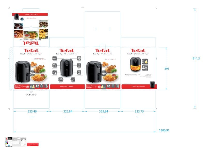 TEFAL AIR FRYER Tefal Easy Fry Classic Air Fryer 1.2kg Black (7157712420953)