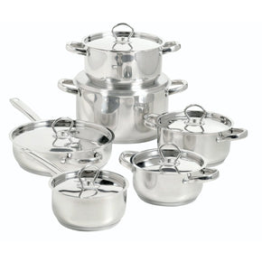 Tissolli Kitchen Tissolli 12 Piece  Saphire Silver Pot Set (4687826485337)