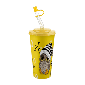 Titiz Plasticware Titiz So Cute Cup With Straw 650ML (4768570376281)