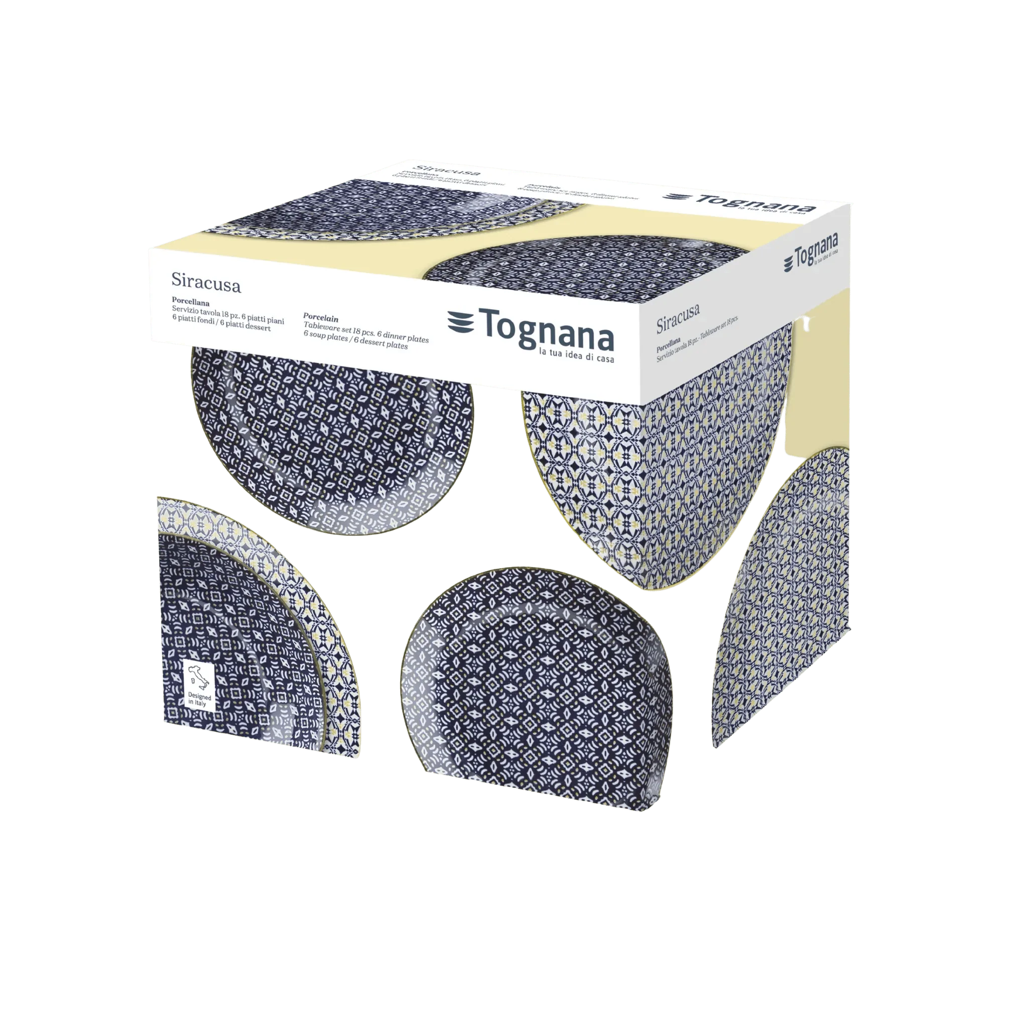 Tognana Dinner Set Tognana Siracusa Porcelain Dinner Set of 18 (6995468812377)