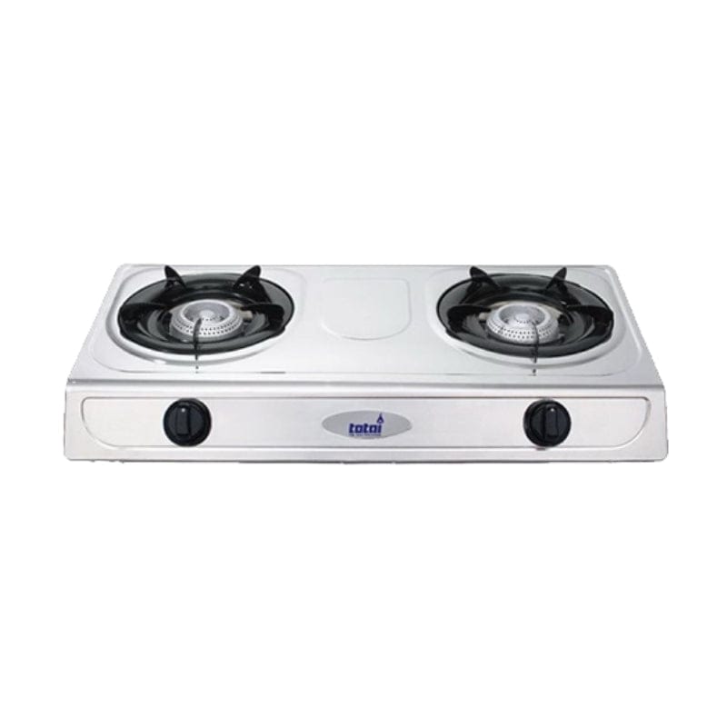 Totai Gas Stove Totai Hot Plate 2 Burner Polished Stainless Steel Gas Stove 26/011A (4352984678489)