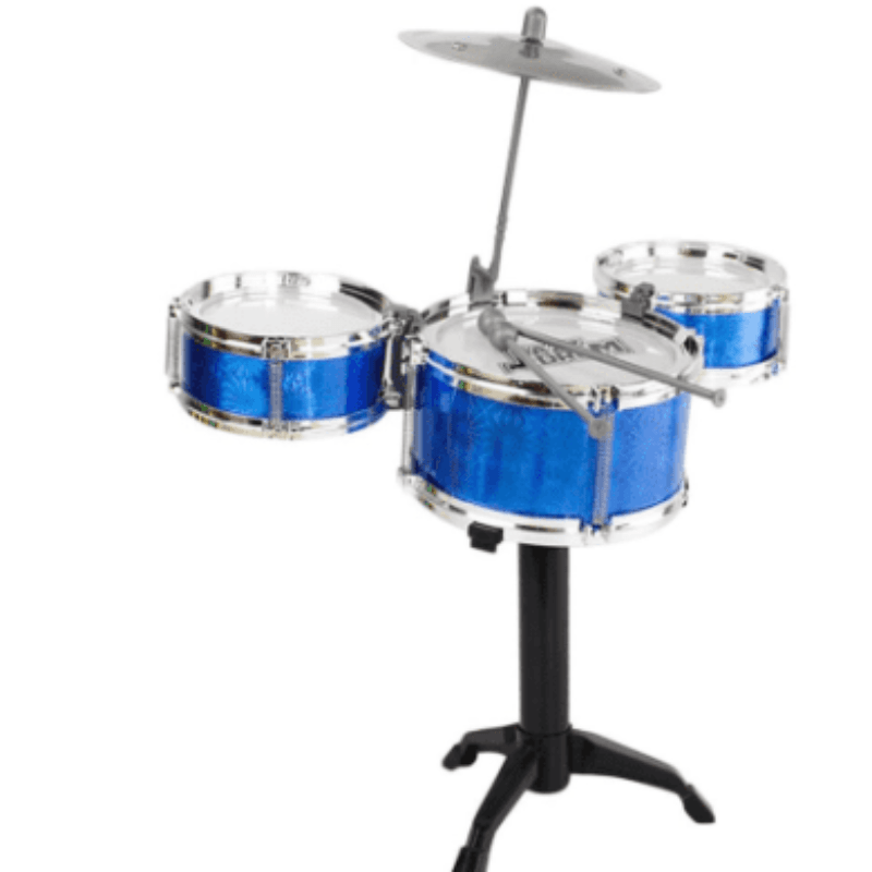 Toys DRUM SET Kids Jazz Drum Set Blue 4008A (6998632759385)