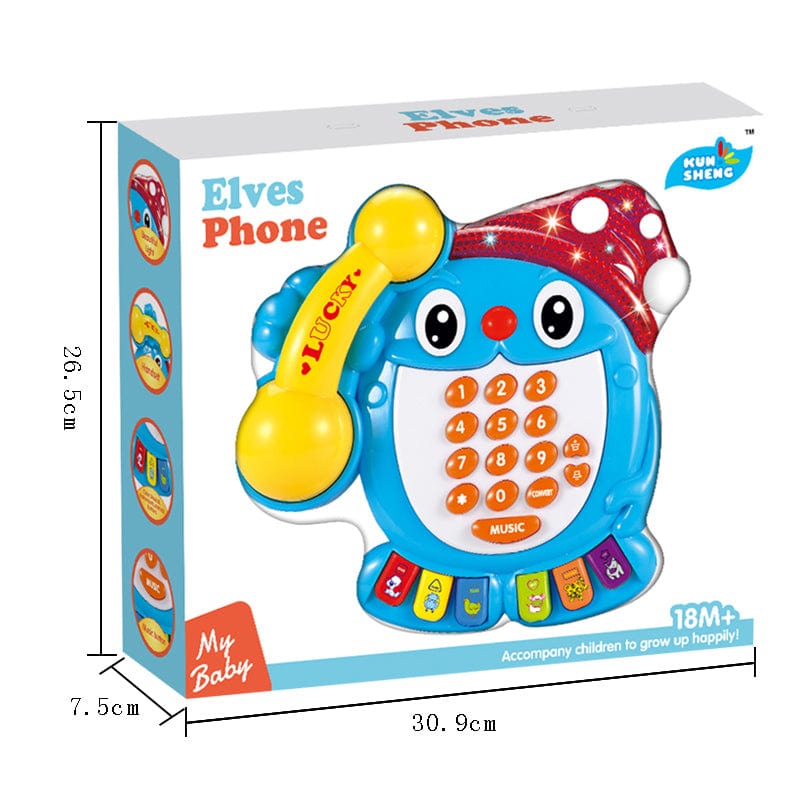Toys TOY PHONE My Baby Elves Phone Baby Multi-Function Toy Learn and Play Music 877 (4705006288985)