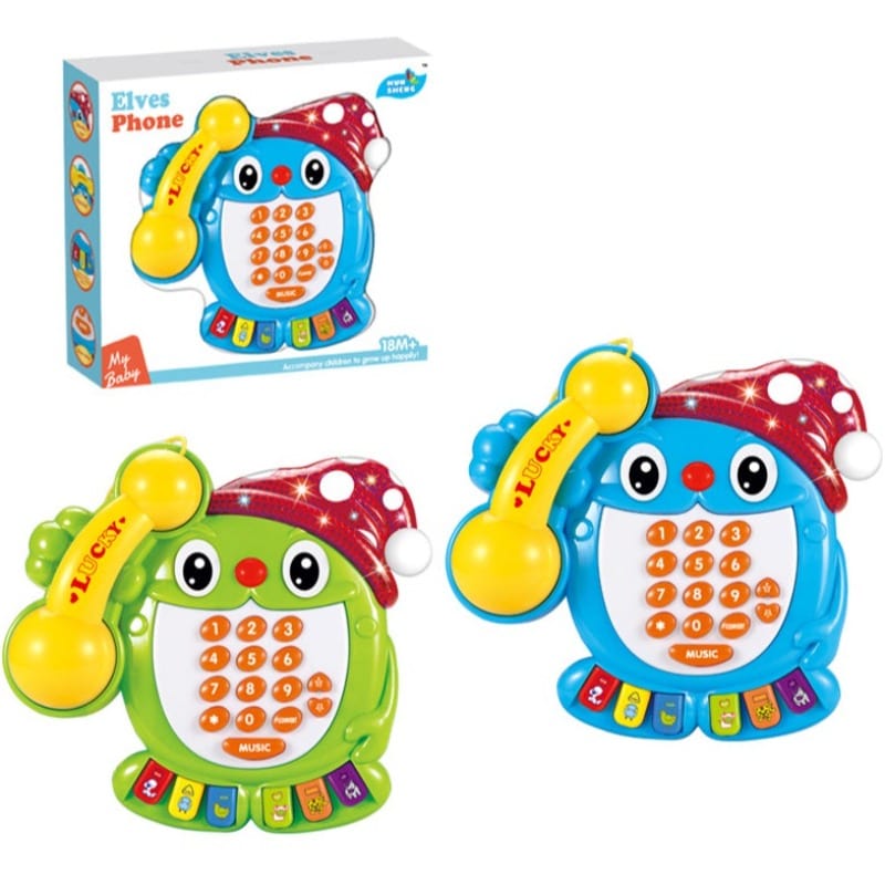 Toys TOY PHONE My Baby Elves Phone Baby Multi-Function Toy Learn and Play Music 877 (4705006288985)
