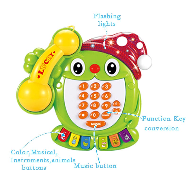 Toys TOY PHONE My Baby Elves Phone Baby Multi-Function Toy Learn and Play Music 877 (4705006288985)