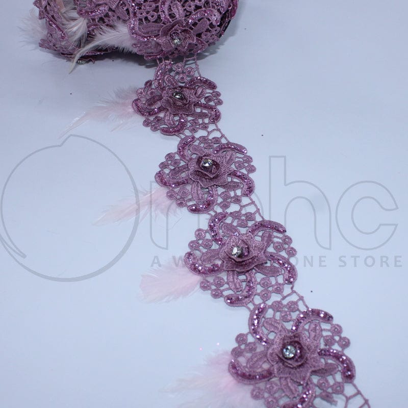 TRIMMINGS Habby Dusty Pink Trimmings Art3137 (7071421988953)