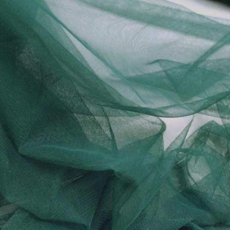 TULLE Dress Fabrics Bottle Green 300 cm Nylon Tulle Fabric 300cm (4758862987353)