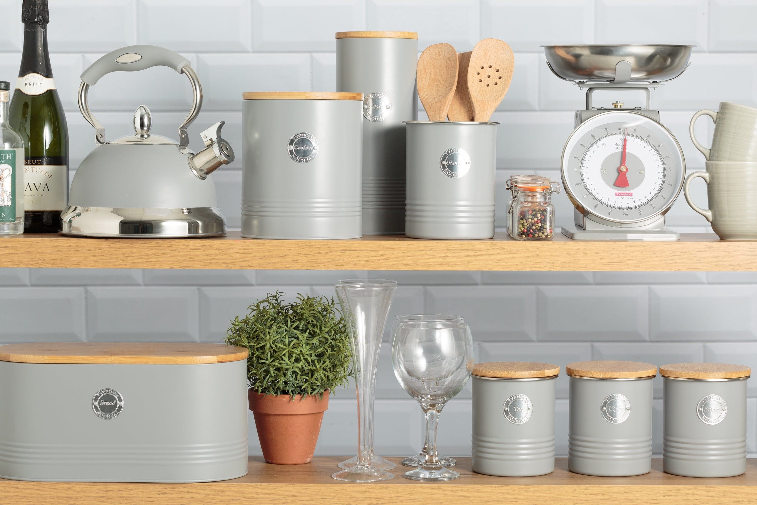 Typhoon CANISTER Typhoon Living Grey Tea Canister TY1400731 (7176839856217)