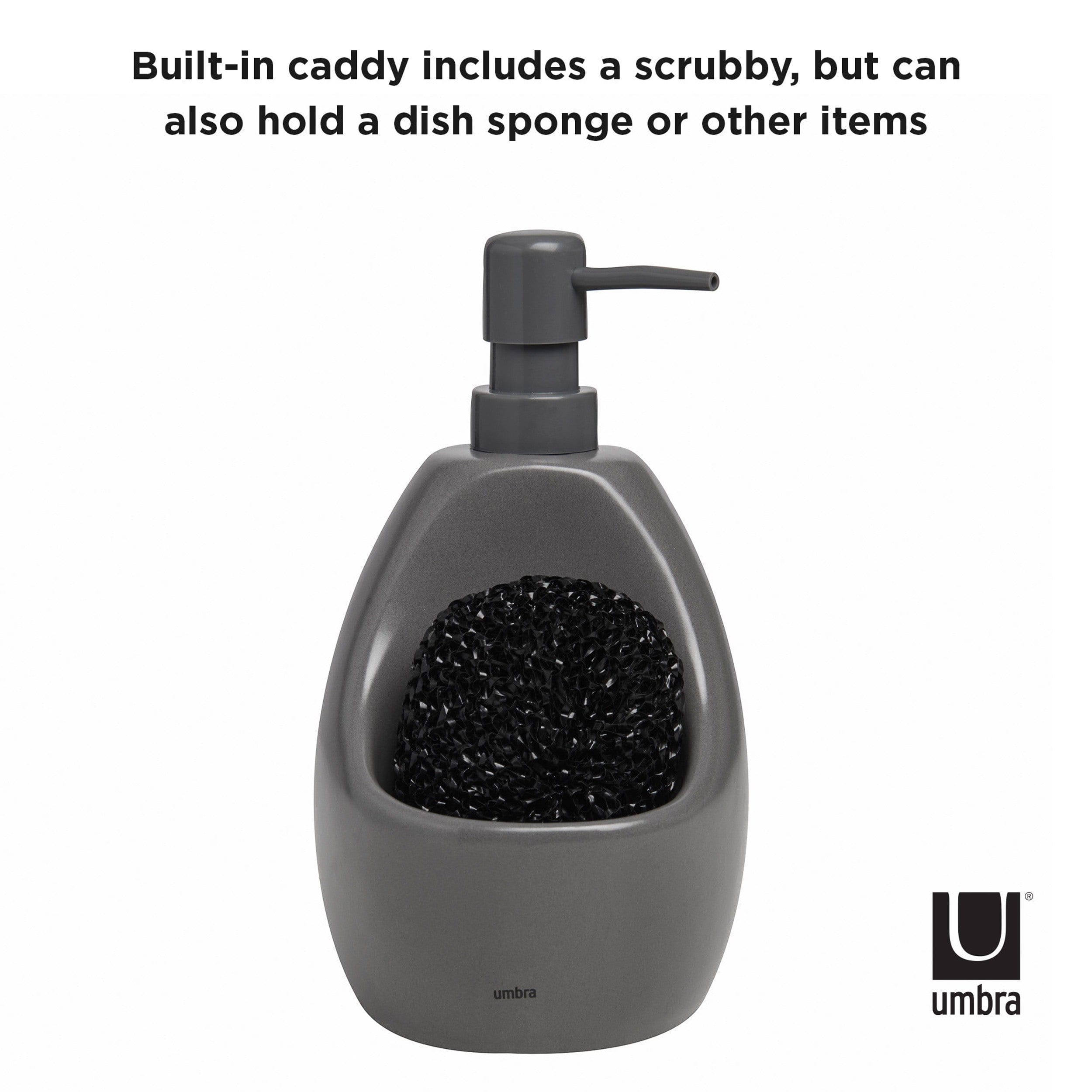Umbra Dish Cloths Umbra Joey Pump And Scrubby Combo Charcoal UMB330750149 (7277849313369)