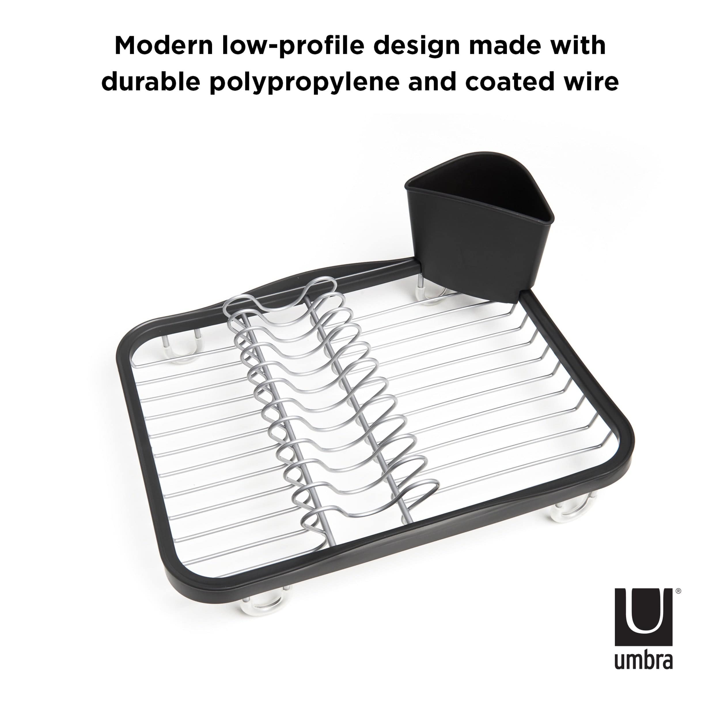 Umbra DISH RACK Umbra Sinkin Dish Rack Smoke & Nickel UMB330065744 (7277786726489)