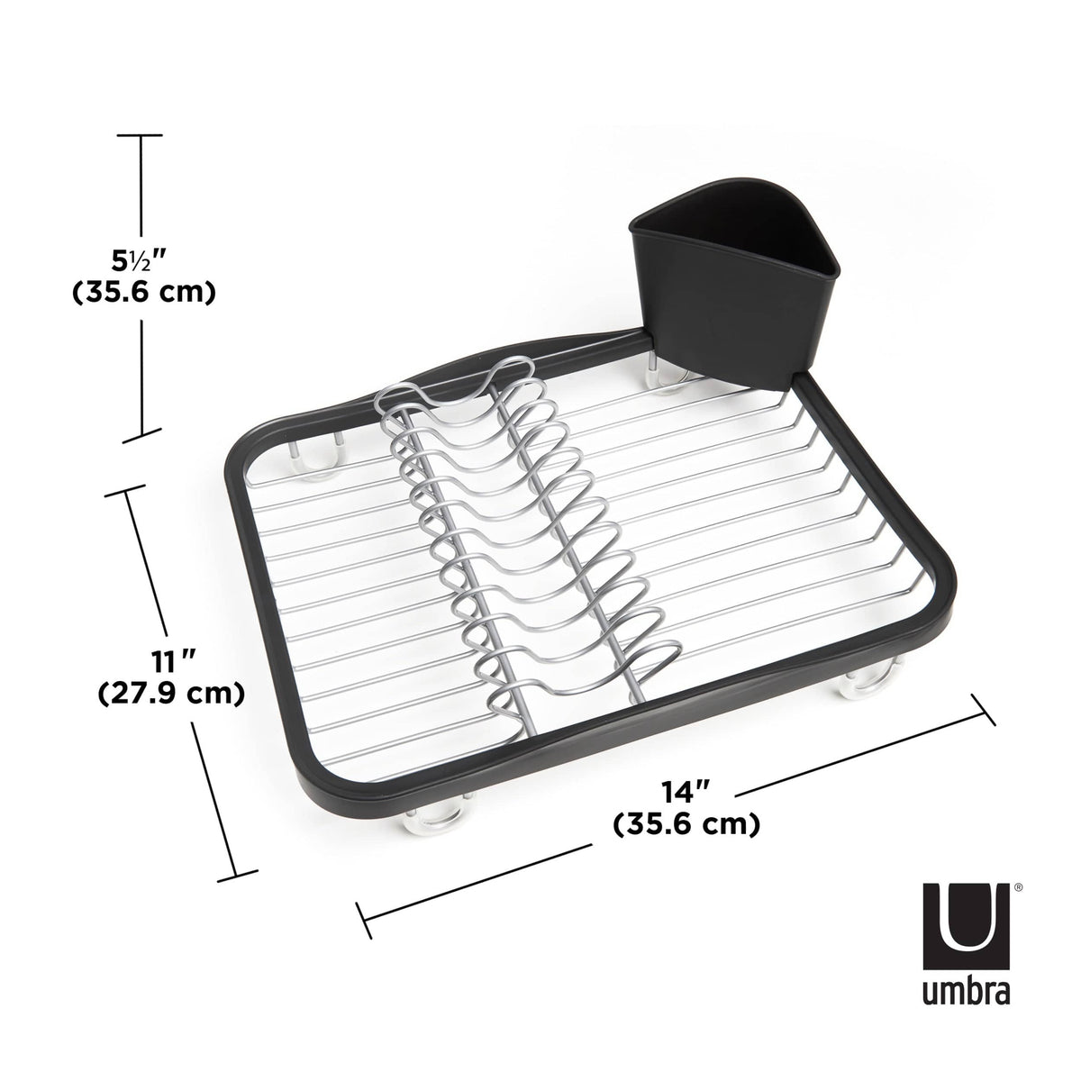 Umbra DISH RACK Umbra Sinkin Dish Rack Smoke & Nickel UMB330065744 (7277786726489)