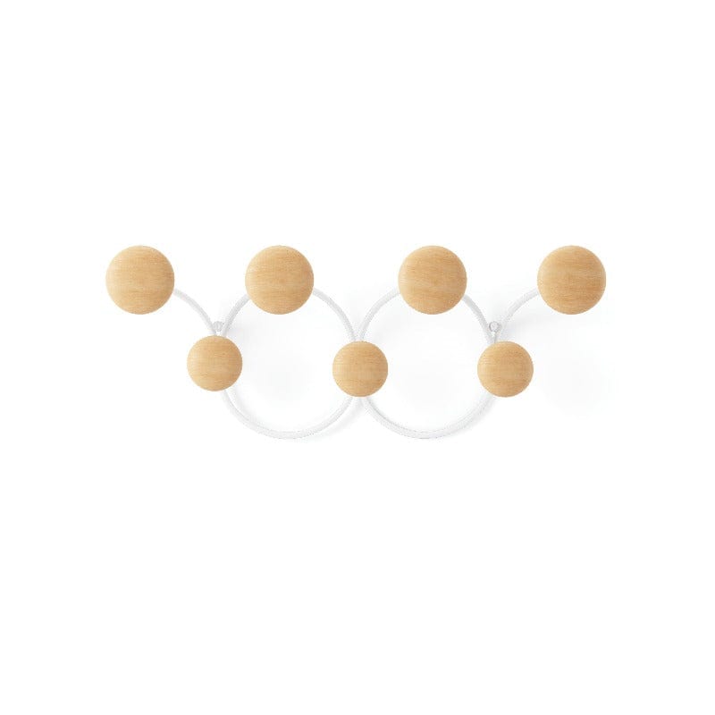 Umbra Flip Hook Umbra Dotsy 7 Hook White & Natural (7203390849113)