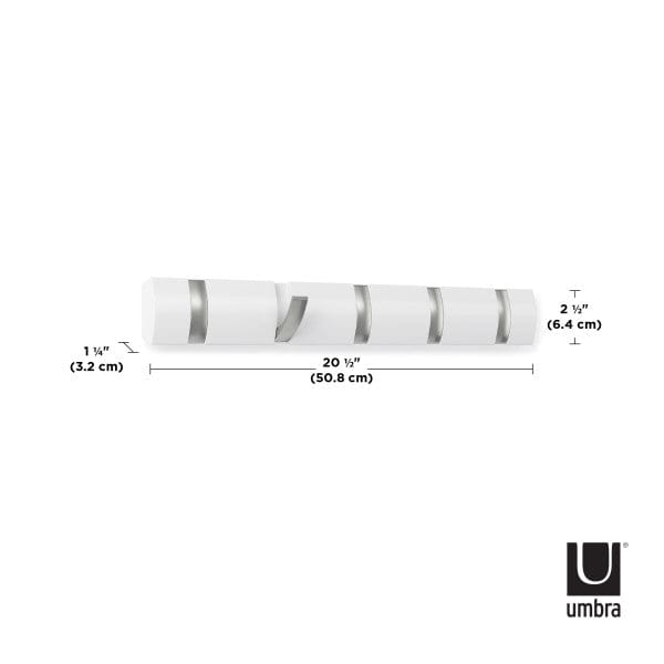 Umbra Flip Hook Umbra Flip Hook Set of 5 White High Gloss (7203365093465)