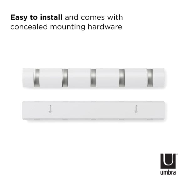 Umbra Flip Hook Umbra Flip Hook Set of 5 White High Gloss (7203365093465)