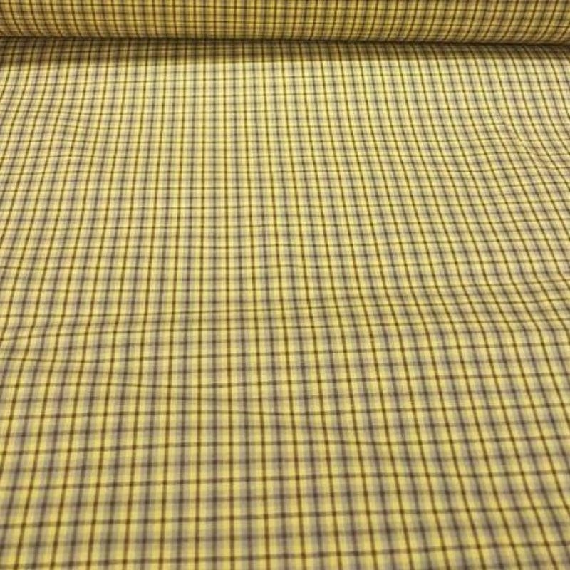 UNIFORM FABRIC Dress Fabrics School Checks Fabric Yellow (4773159796825)
