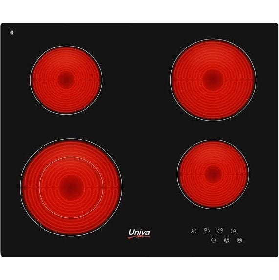 Univa Univa 60cm Domino Ceran 4 Plate Hob Black U156TCD (7238114213977)