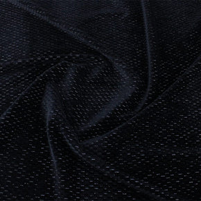 VELVET Dress Fabrics Black Jacquard Metallic Velvet Fabric 150cm (7263415140441)