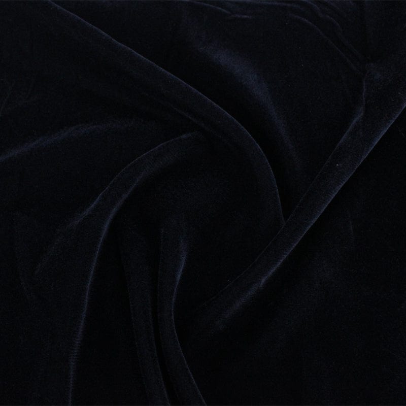 velvet Dress Fabrics Triple Velvet Fabric Black 112cm (7241183461465)