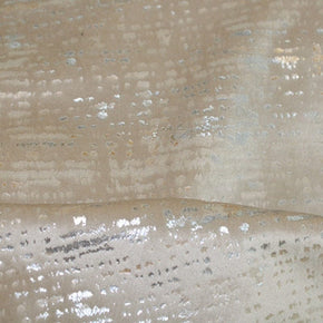 velvet Foil Velvet Curtain / Upholsterie Material Cream All 280cm (6844081930329)