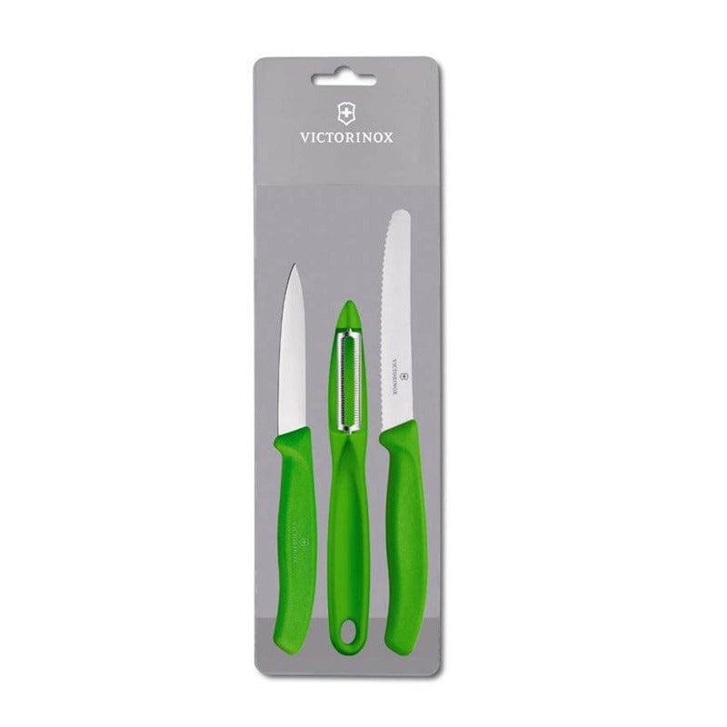 Victorinox Knife Green Victorinox Zest 3 Piece Paring Set (4654910210137)