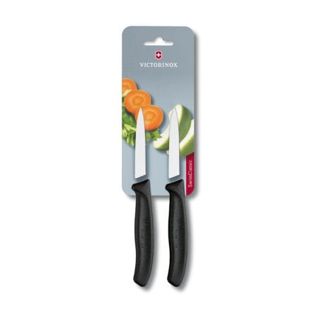 Victorinox Knife Victorinox Swiss Classic 2 Piece Paring Knives Plain Black 8cm V6.7603.B (7282288590937)