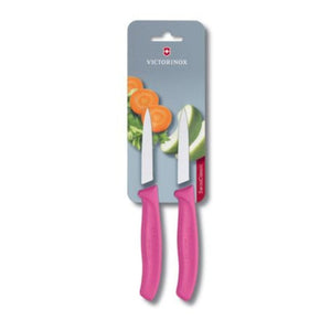 Victorinox Knife Victorinox Swiss Classic 2 Piece Paring Knives Plain Pink 8cm V6.7606.L115B (4721885610073)