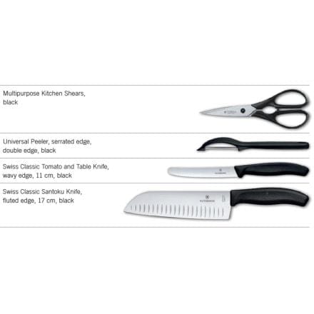 Victorinox Knife Victorinox Swiss Classic Kitchen Set 4 Pieces in Gift Box Black V6.7133.4G (7281718919257)