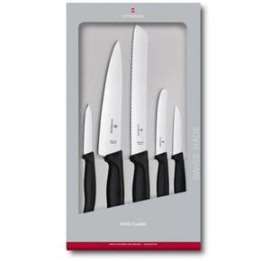 Victorinox Knife Victorinox Swiss Classic Kitchen Set 5 Pieces in Gift Box Black V6.7133.5G (7281720459353)