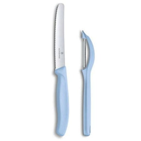 Victorinox Knife Victorinox Swiss Classic Paring Knife Set Universal Peeler 2 Piece Light Blue (7281662591065)