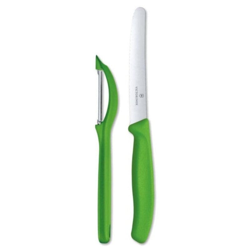 Victorinox Knife Victorinox Swiss Classic Paring Knife Set Universal Peeler 2 Piece Light Green (7281660330073)