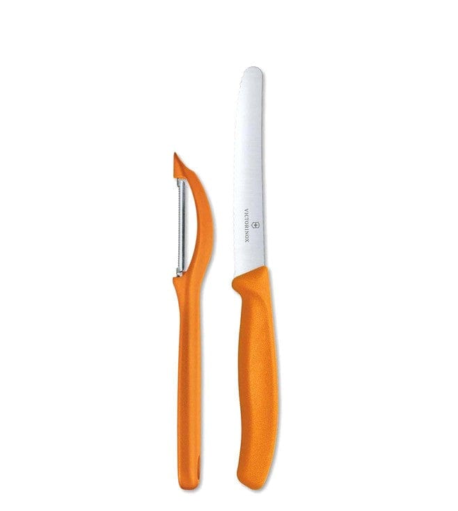 Victorinox Knife Victorinox Swiss Classic Paring Knife Set Universal Peeler 2 Piece Light Orange (7281671831641)