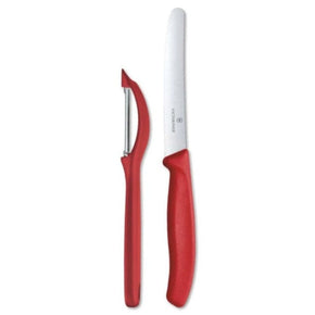Victorinox Knife Victorinox Swiss Classic Paring Knife Set Universal Peeler 2 Piece Light Red (7281665441881)