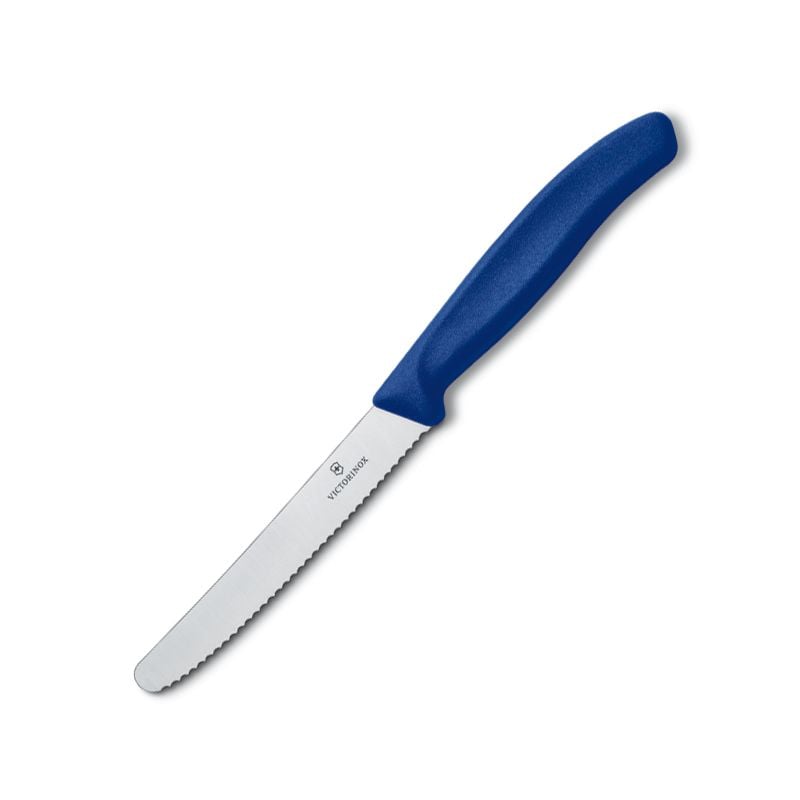 Victorinox Knife Victorinox Swiss Classic Tomato/Steak Knife Serrated Blue 11cm V6.7832 (7283476201561)