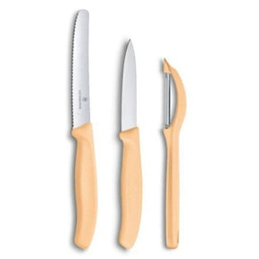 Victorinox Knife Victorinox Swiss Classic Trend Colours Paring Knife Set Universal Peeler 3 Piece Light Orange (7281685594201)
