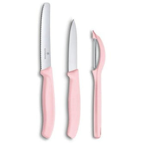 Victorinox Knife Victorinox Swiss Classic Trend Colours Paring Knife Set Universal Peeler 3 Piece Light Pink (7281681072217)