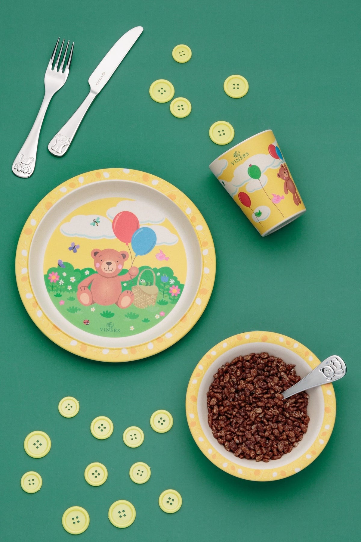 Viners CUTLERY Viners Bertie Bamboo Fiber Kids Dinerware 3 Piece VN0304044 (7255626023001)