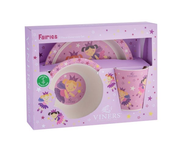 Viners CUTLERY Viners Fairie Bamboo Fiber Kids Dinerware 3 Piece VN0304045 (7255630544985)