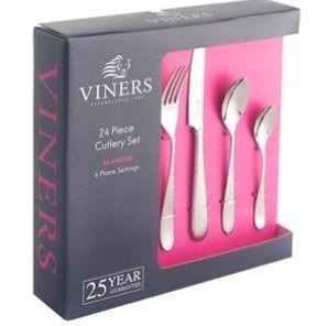 Viners CUTLERY Viners Glamour Cutlery Set 24 Piece 18/0 VN0302638 (7255574216793)