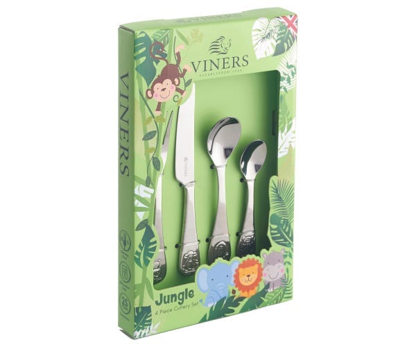 Viners CUTLERY Viners Jungle Kids Cutlery Set 4 Piece VN0304018 (7255619633241)