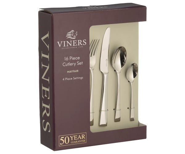 Viners CUTLERY Viners Mayfair Cutlery Set 16 Piece 18/10 VN0302470 (7255604985945)