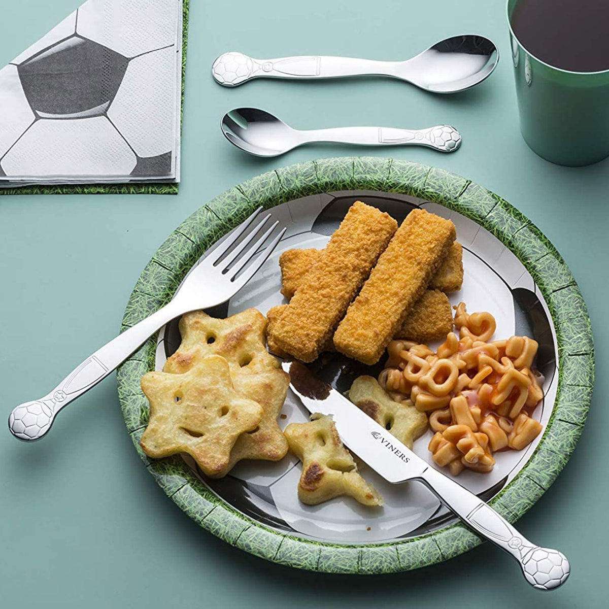 Viners CUTLERY Viners On The Ball Kids Cutlery Set 4 Piece VN0304007 (7255612457049)