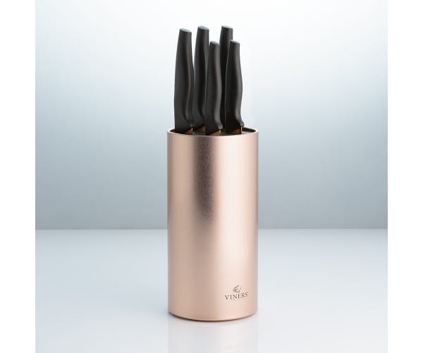 Viners CUTLERY Viners Opulence Rose Gold Knife Block 5 Piece VN0305183 (7255840325721)