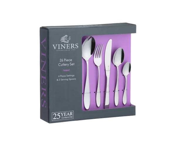 Viners CUTLERY Viners Tabac Cutlery Set 26 Piece 18/0 VN0302918 (7255578214489)