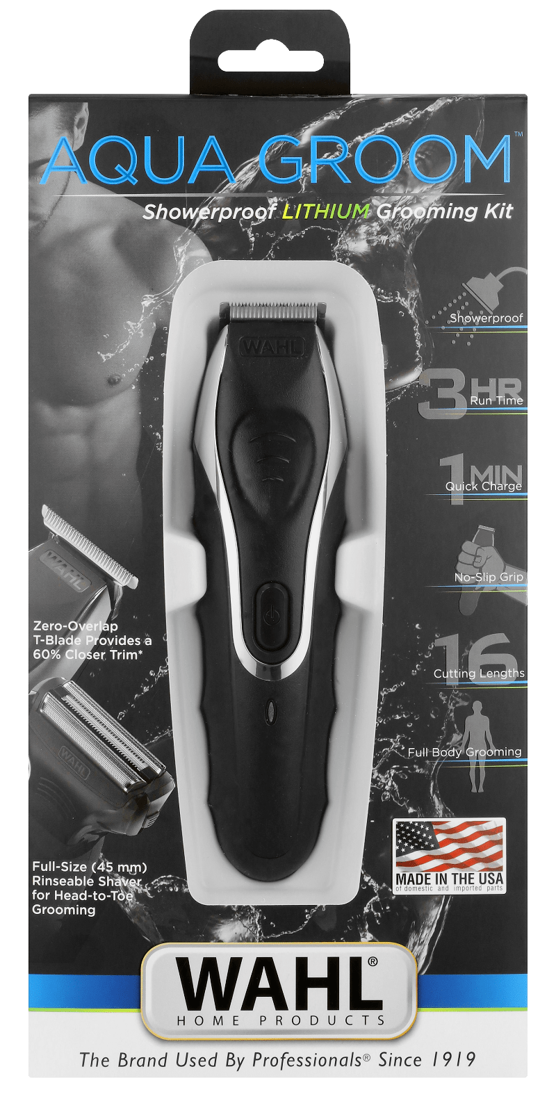 Wahl Clipper Wahl Aqua Groom Showerproof 16 Piece Lithium Ion Grooming Kit (6980735238233)