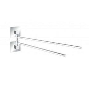 Wenko Bathroom WENKO Turbo-Loc S/Steel Towel Holder W/ 2 Mobile Arms Quadro Range - No Drilling (4721996267609)